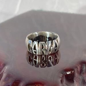 Sterling Silver “Carla” Name Ring Sz 7